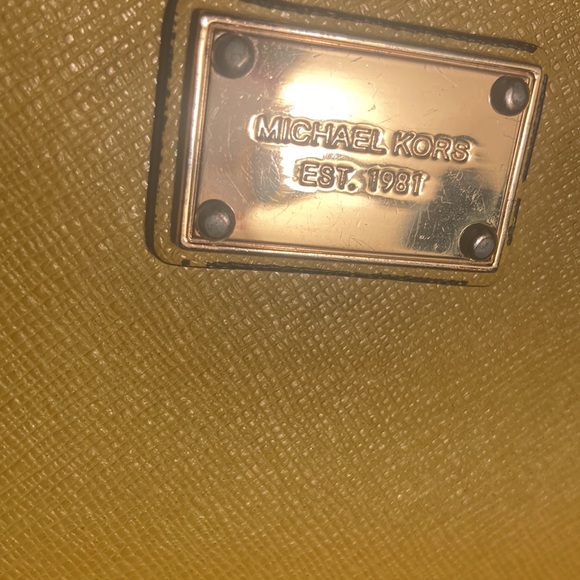 Michael Kors Yellow Zip Around Wallet - Picture 6 of 9